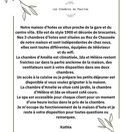 Les De Pauline Avec Bed & Breakfast *